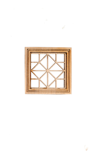 Dollhouse Miniature WINDOW - SQUARE - DIAMOND CENTER